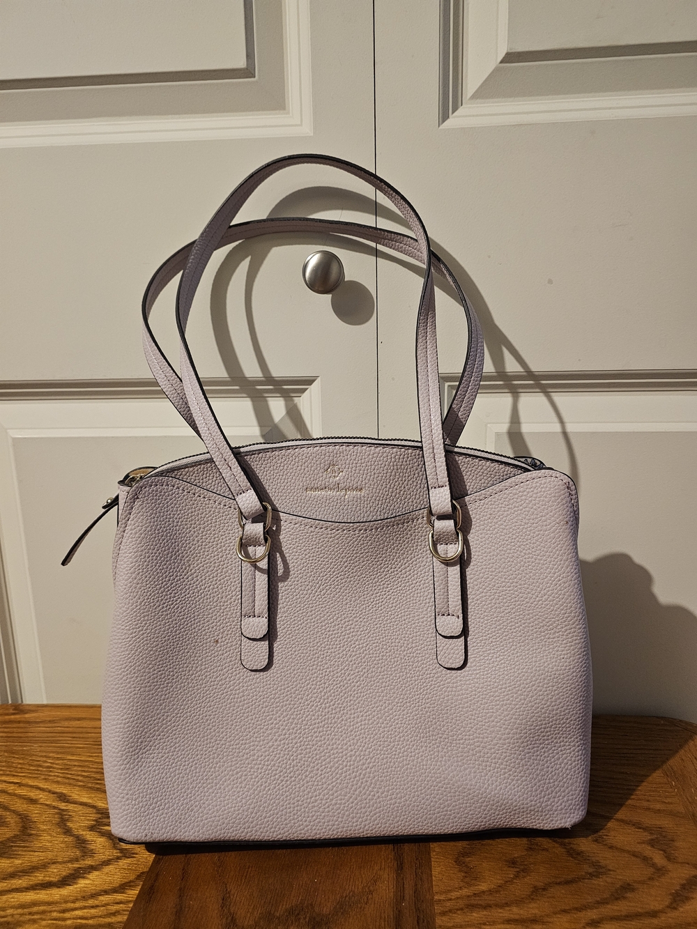 Nanette Lepore Lavender Pebbled Leather Tote